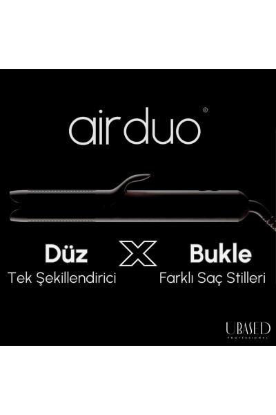 Air Duo-2'si1 Saç Düzleştirici ve Saç Maşası - Renk: Gül Suyu - Titanyum Plaka - 26