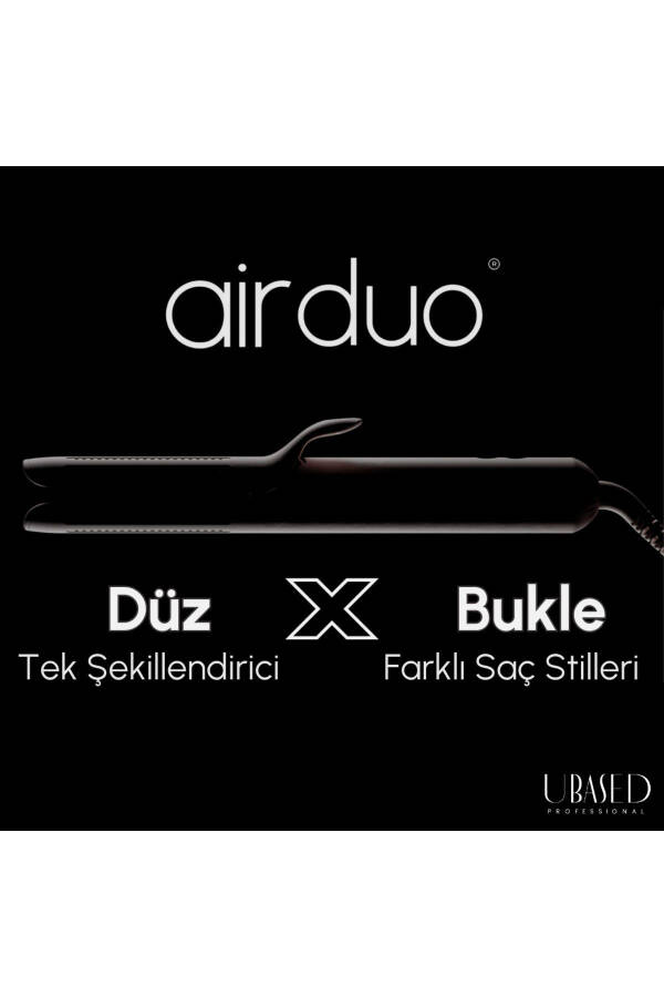 Air Duo-2'si1 Saç Düzleştirici ve Saç Maşası - Renk: Gül Suyu - Titanyum Plaka - 26