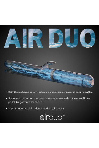 Air Duo-2'si1 Saç Düzleştirici ve Saç Maşası - Renk: Gül Suyu - Titanyum Plaka - 20