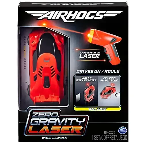 Air Hogs, Zero Gravity Laser, Laser-Guided Wall Racer, Wall Climbing Race Car, Red - 2