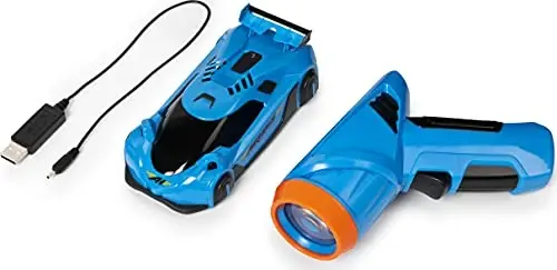 Air Hogs, Sıfır Yerçekimi Işığı, Işık Kılavuzlu Duvar Yarışçısı, Duvar Tırmanma Yarış Arabası, Mavi - 4