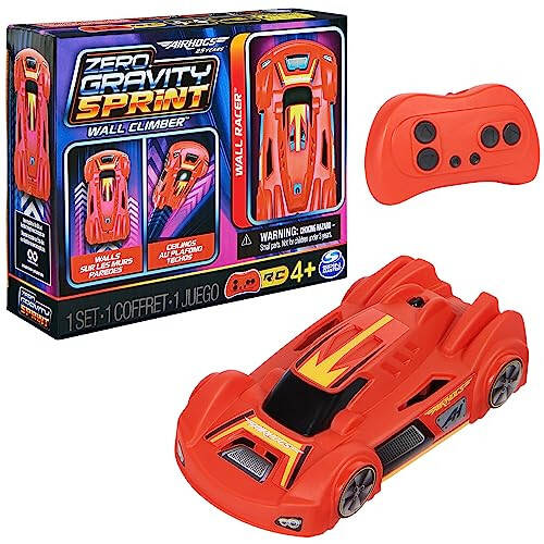 Air Hogs, Zero Gravity Sprint RC Car Wall Climber, Red USB Micro B Rechargeable Indoor Wall Racer, Over 4-Inches, Kids Toys for Kids Ages 4 and up - 1