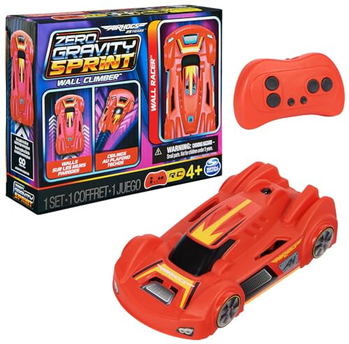 Air Hogs, Zero Gravity Sprint RC Mashina Devori Chiqish, Qizil USB Micro B Qayta Zaryadlanadigan Ichki Devori Poigasi, 4 Dyuymdan Ortiq, 4 Yosh Va Undan Yuqori Bolalar Uchun O'yinchoqlar - 8