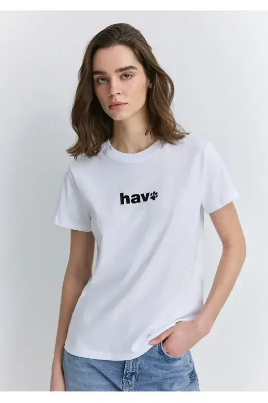 air printed regular fit women's t-shirt - 1