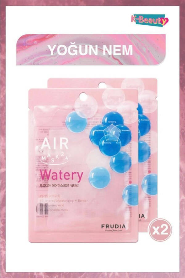 Air Watery 3 Katlı Nemlendirme Etkili Maske 25 Ml 2 Adet - 3