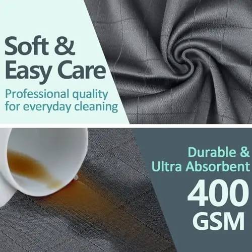 Airlab Glass Polishing Cloth Streak Free Miracle Cleaning Cloth Lint Free Microfiber Cleaning Rags for Glasses Kitchen Dish Mirrors Easy Clean, Pack of 3, 12
