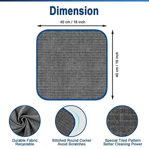 Airlab Microfiber Towels for Cars Wash Drying Auto Detailing, Highly Absorbent, Lint-Free, Streak-Free, All-Purpose Cleaning Cloths for Household, 16