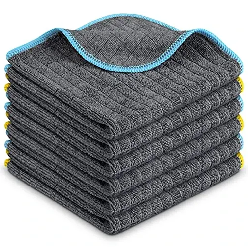 Airlab Mikrofiber Temizlik Bezi, Ev Toz Bezleri, Çok Amaçlı Hav bırakmayan Mutfak Bezleri, Yeniden Kullanılabilir 6'lı Paket, 12