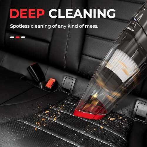 Airmoto Car Vacuum Cleaner High Power with 16 Ft Cord - 12V Portable Handheld Vacuum Cleaner - Dust Buster with Strong Suction - Car Accessories for Women and Men - 2