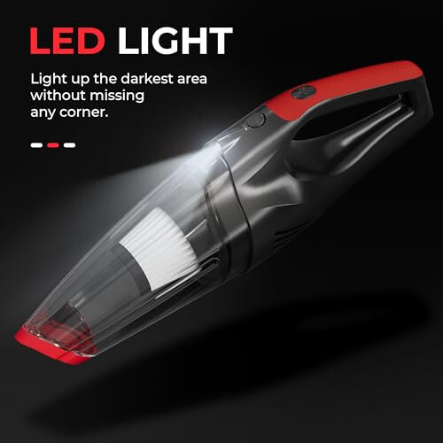 Airmoto Car Vacuum Cleaner High Power with 16 Ft Cord - 12V Portable Handheld Vacuum Cleaner - Dust Buster with Strong Suction - Car Accessories for Women and Men - 4