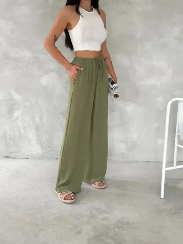 Айробин Oversize Pantalon - Mint Yeşili - BÜYÜKBEDENIZ