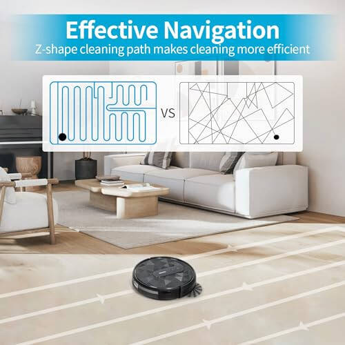 AIRROBO Robot Vacuum Cleaner - Robotic Vacuums with 2800Pa Suction Power, Ideal for Pet Hair, Hard Floors, and Low Carpets - Self-Charging, App Control - 120 Minutes Runtime - 3