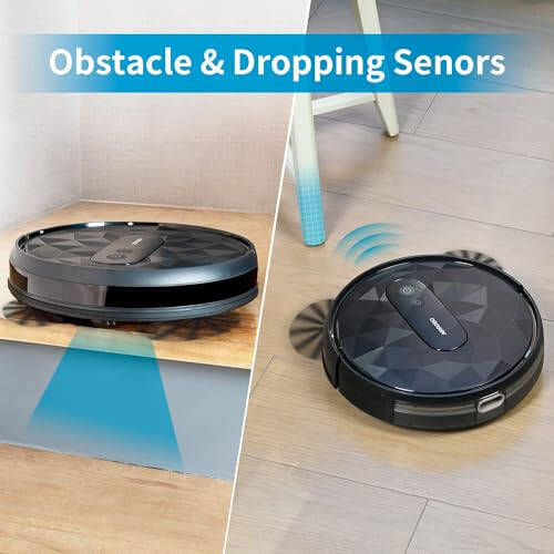 AIRROBO Robot Vacuum Cleaner - Robotic Vacuums with 2800Pa Suction Power, Ideal for Pet Hair, Hard Floors, and Low Carpets - Self-Charging, App Control - 120 Minutes Runtime - 7