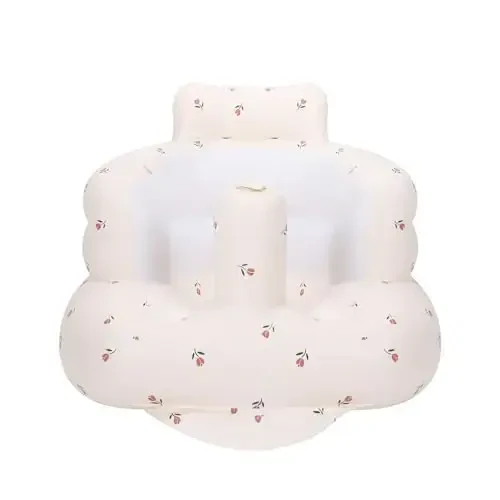 AirSwim Inflatable Baby Chair, 3 oylik va undan katta bolalar uchun Inflatable Baby Seat, o'rnatilgan havo nasosli yozgi puflanadigan stul, o'tirishni o'rganish, o'ynash, dam olish, lola uchun mo'ljallangan chaqaloqlar uchun pol stullari - AIRSWIM