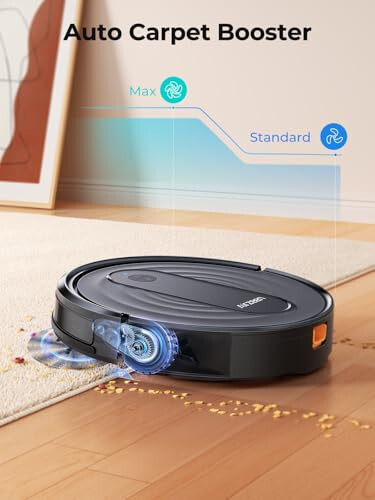 Airzeen Robot Vacuum Cleaner with 3000Pa Suction,Personalized Cleaning Settings,Auto Self-Charging Robotic Vacuum,Carpet Booster,App/Alexa/Remote Control, Ideal for Pet Hair/Hard Floor/Carpet,R7 - 5