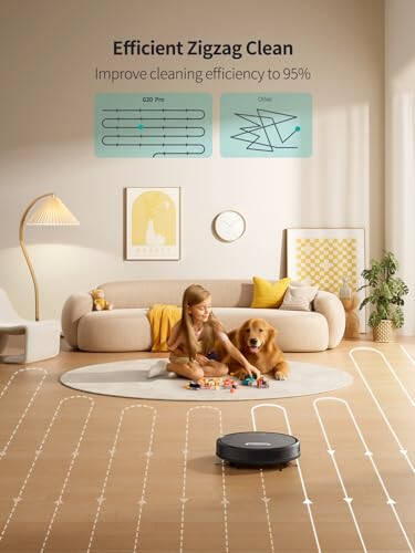 Airzeen Robot Vacuum Cleaner with 4500Pa Strong Suction, 3 in 1 Robot Vacuum and Mop, Carpet Auto-Boost, Self-Charging, 2.9” Slim Design, Remote/App/Alexa Control, Ideal for Pet Hair/Carpet/Hard Floor - 4