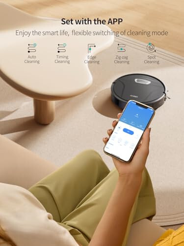 Airzeen Robot Vacuum Cleaner with 4500Pa Strong Suction, 3 in 1 Robot Vacuum and Mop, Carpet Auto-Boost, Self-Charging, 2.9” Slim Design, Remote/App/Alexa Control, Ideal for Pet Hair/Carpet/Hard Floor - 6