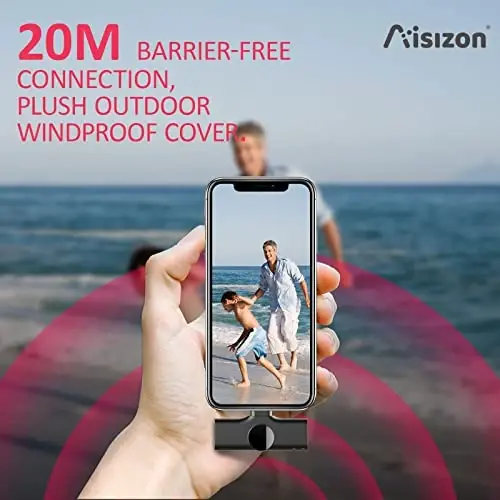 Aisizon Wireless Clip Mic, Wireless Lavalier Microphones, Lapel Clip-on Microphone, for iPhone 15, Smartphone, Laptop, Video Recording, Tiktok, Facebook Live, YouTube Live Stream - 5