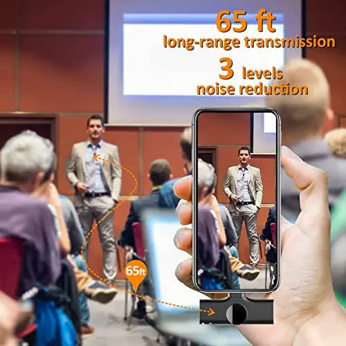 Aisizon Wireless lavalire Microphone, Clip on Microphones, Hi-Fi Audio, Wireless Mic A3, for iPhone 7-14, Laptop, Zoom Meeting, Video Recording, tiktok - 6