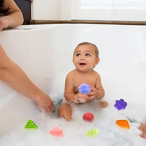 AiTuiTui Baby Sensory Montessori Activity Toys for 1 2 Year Old Boy Girl, Early Learning Develop Shape Sorter Cube with Soft Textured Balls for Infants Toddler Birthday or Easter Gifts - 5