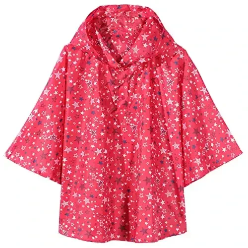 AIWUHE Bolalar uchun yomg'ir ponchosi Multfilm yomg'ir paltosi Kurtka Yoqimli yomg'ir плаши Toddler Boys Girls Yomg'ir плаши yengil suv o'tkazmaydigan Hoodie Outwear - 5