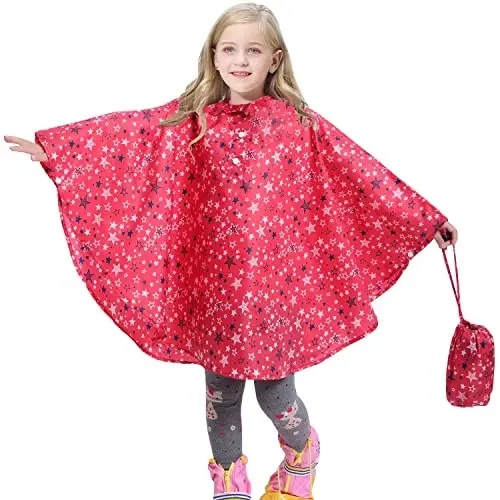 AIWUHE Bolalar uchun yomg'ir ponchosi Multfilm yomg'ir paltosi Kurtka Yoqimli yomg'ir плаши Toddler Boys Girls Yomg'ir плаши yengil suv o'tkazmaydigan Hoodie Outwear - AIWUHE