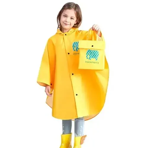 AIWUHE Kids Rain Poncho Cartoon Raincoat Jacket Cute Rain Coat Toddler Boys Girls Rain Cape Light Waterproof Hoodie Outwear 