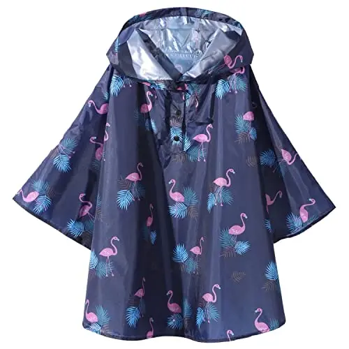 AIWUHE Kids Rain Poncho Cartoon Raincoat Jacket Cute Rain Coat Toddler Boys Girls Rain Cape Light Waterproof Hoodie Outwear - 5