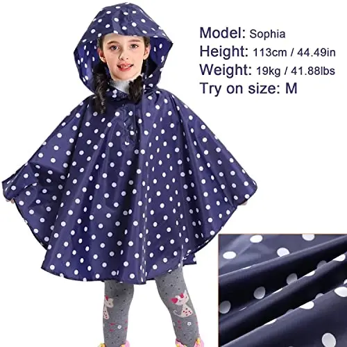 AIWUHE Kids Rain Poncho Cartoon Raincoat Jacket Cute Rain Coat Toddler Boys Girls Rain Cape Light Waterproof Hoodie Outwear - AIWUHE (1)