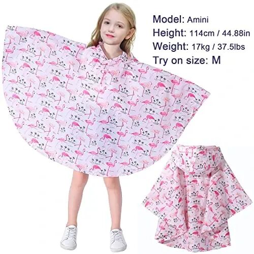 AIWUHE Kids Rain Poncho Cartoon Raincoat Jacket Cute Rain Coat Toddler Boys Girls Rain Cape Light Waterproof Hoodie Outwear - AIWUHE (1)