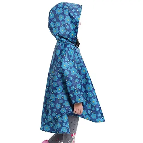 AIWUHE Kids Rain Poncho Multfilm yomg'ir paltosi Kurtka Yoqimli yomg'ir плаши Toddler Boys Girls Rain Cape Yengil suv o'tkazmaydigan Худи кийим - 6