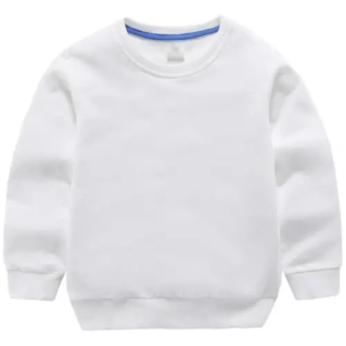 AIWUHE Toddler Boys Girls Solid Pullovers Sweatshirt Long Sleeve T-Shirt Kids Cotton Crewneck Thin Tops 1-8 Years Blouse 
