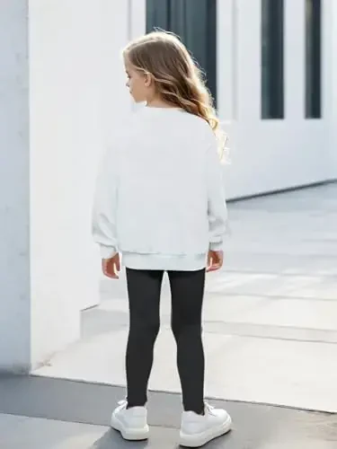 AIWUHE Toddler Boys Girls Solid Pullovers Sweatshirt Long Sleeve T-Shirt Kids Cotton Crewneck Thin Tops 1-8 Years Blouse - 5