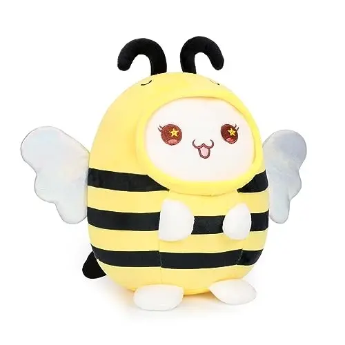 AIXINI Cute Cat Bee Plush Pillow 8