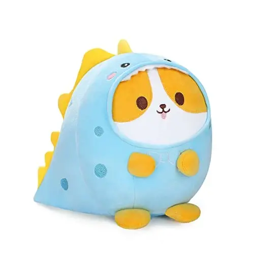 AIXINI Cute Corgi Dinosaur Plush Pillow 8