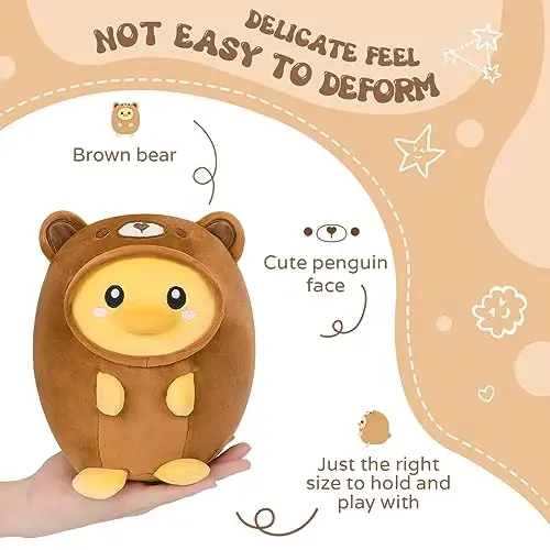 AIXINI Cute Duck Bear Plush Pillow 8
