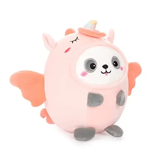 AIXINI Cute Panda Unicorn Plush Pillow 8