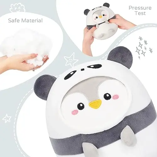 AIXINI Cute Penguin Panda Plush Pillow 8