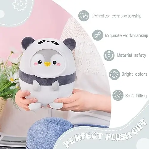 AIXINI Cute Penguin Panda Plush Pillow 8
