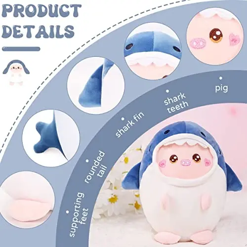 AIXINI Cute Pig Plush Pillow 8