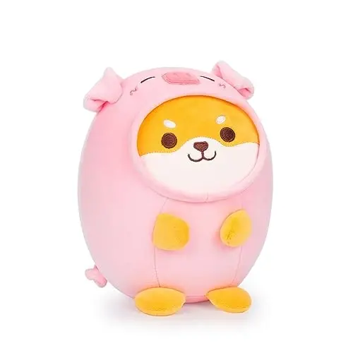 AIXINI Cute Shiba Inu Pig Plush Pillow 8