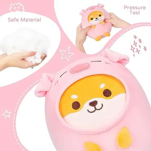 AIXINI Cute Shiba Inu Pig Plush Pillow 8
