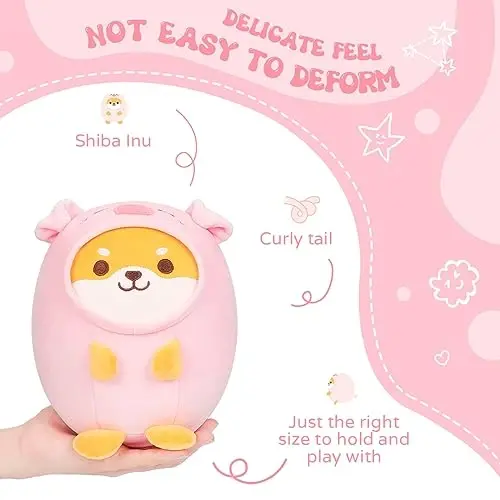 AIXINI Cute Shiba Inu Pig Plush Pillow 8