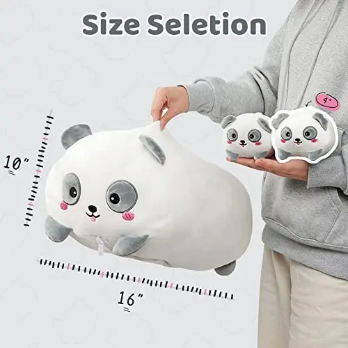 AIXINI Cute Panda Mommy Stuffed Animal with 4 Little Baby Pandas Plush, Super Soft Cartoon Hugging Pillow Toy - 6