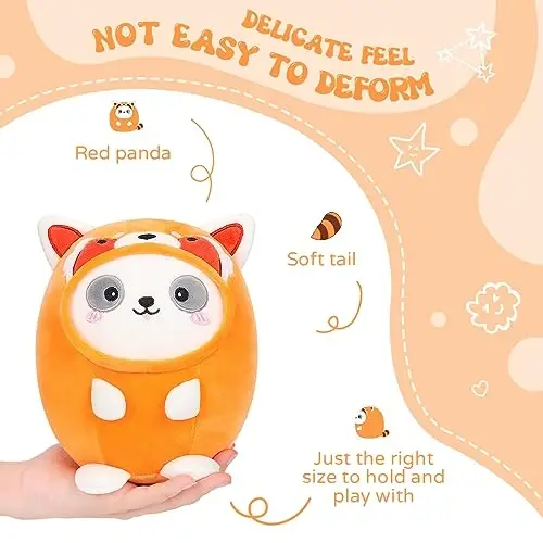 AIXINI Cute Red Panda Plush Pillow 8