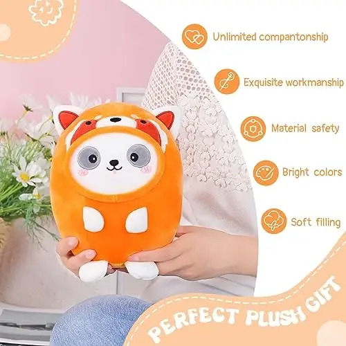 AIXINI Cute Red Panda Plush Pillow 8