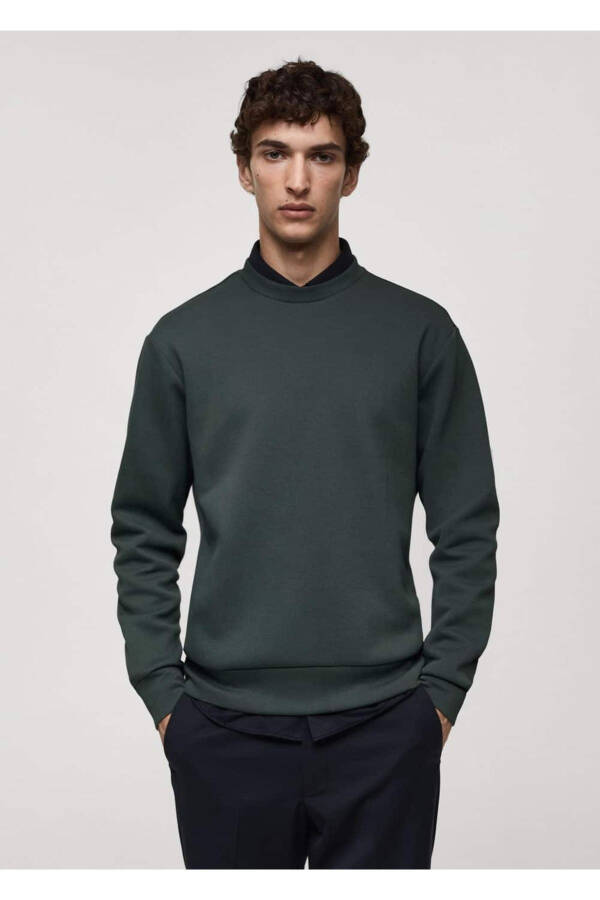 Ajirmagan to'qimach to'qilgan cho'ziluvchan Kremli mato sviter - 1