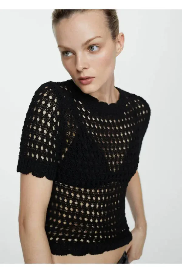 Ajur Detaylı Triko Kazak - 6