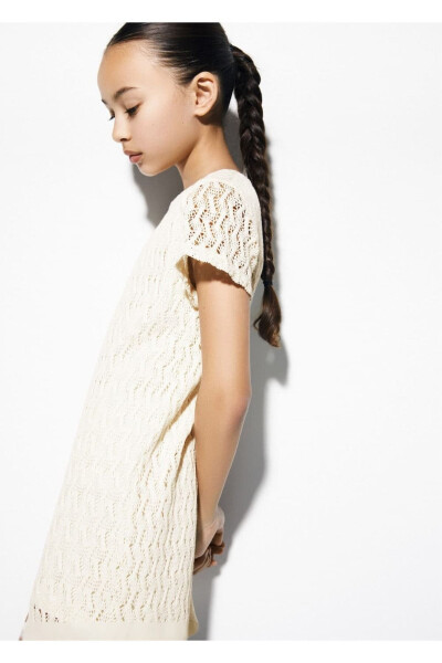 Ajur örgü kazak - MANGO KIDS