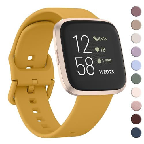 AK Sport Bands Compatible with Fitbit Versa 2 / Versa/Versa Lite/Versa SE, Classic Soft Replacement Wristbands for Smart Watch Women Men - 1